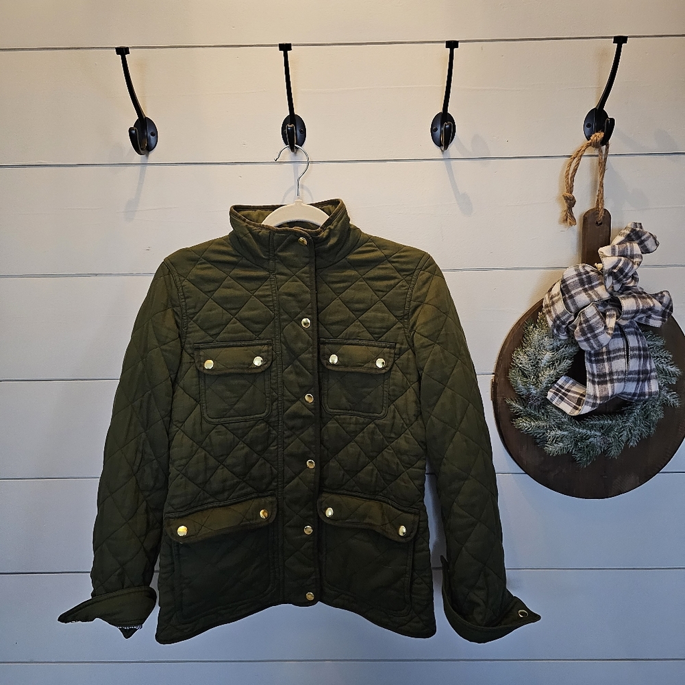 J Crew quilted downtown field jacket, XS